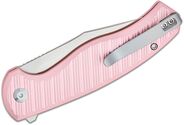 CIVIVI Milled Light Pink Aluminum Handle Satin Finished Nitro-V Blade Button Lock C23040B-3 - KNIFESTOCK