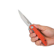 KUBEY Mizo Liner Lock Flipper Folding Knife Orange G10 Handle KU312I - KNIFESTOCK