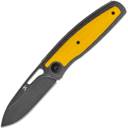 Kansept Mato Black Stonewashed CPM-S35VN, Twill Carbon Fiber +Yellow G10 K1050A3 - KNIFESTOCK