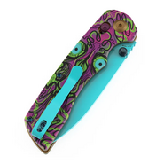 Tenable Kryo Light Blue Coated 14C28N Jade G10 with Purple Undead Print T1001V9 - KNIFESTOCK