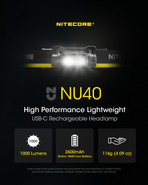 Nitecore headlamp NU40 - KNIFESTOCK