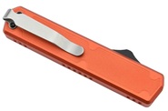 Golgoth G11BS5 Orange. Couteau automatique OTF lame double tranchant avec serrations en acier D2 man - KNIFESTOCK