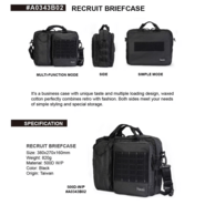 Magforce Recruit Briefcase - 500D W/P Black #A0343B02 - KNIFESTOCK