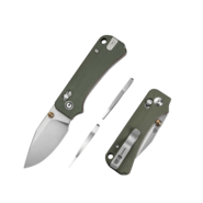 Civivi Baby Banter 2 - TG Milled Green / Red G10 HandleIncludes 1PC Steel Tweezers &amp; Toothpick In T - KNIFESTOCK