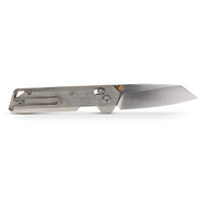 Vosteed Parallel S35VN Satin &amp; Brushed,Arctic Crackle Titanium - KNIFESTOCK