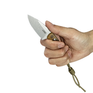 Kubey Bloom Fixed Blade Knife Ultem w/ Diagonal Milling Handle 2.60&quot; Beadblast 14C28N Blade KU411C - KNIFESTOCK