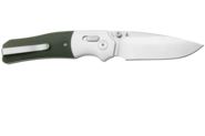 QSP Knife Vault 14C28N, stonewashed Anodized aluminium bolsters, Green micarta QS157-B1 - KNIFESTOCK