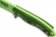 ESEE-5 venom green blade, neon green/black G-10 3D handle, black kydex sheath 5PVG-007 - KNIFESTOCK