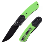 Kansept Reverie Black Stonewashed 154CM Black and Green G10 T2025B2  - KNIFESTOCK