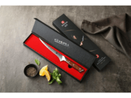 XINZUO B13R 7 Zoll Filetiermesser Natur Rosenholz mit dreifacher Nieten 67 Lagen Dam - KNIFESTOCK