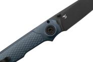 MKM MIURA – CPM Magnacut DSW bld - SOLID Grey Alu hdl, BUTTON LOCK - REV. S/S CLIP MK MI-AGYB - KNIFESTOCK