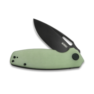 KUBEY Tityus Liner Lock Flipper Folding Knife Jade G10 Handle KU322E - KNIFESTOCK