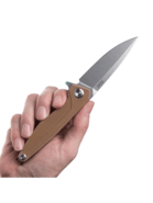 ANV Knives Z300 - Sleipner, Stonewash / Plain edge, G10 Coyote / Liner Lock ANVZ300-012 - KNIFESTOCK