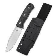 QSP Knife Bison V2, Satin D2 Blade, Black Micarta Handle QS134-A - KNIFESTOCK