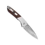 Kizer Spitfire Damascus Aluminum &amp; Mkuruti Wood V3690A3 - KNIFESTOCK