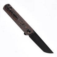 KANSEPT Foosa S35VN Black Stonewashed Copper Carbon Fiber Handles K2020T3 - KNIFESTOCK