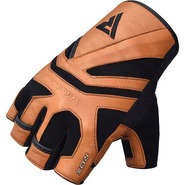 RDX GYM GLOVE LEATHER S12 TAN L - KNIFESTOCK