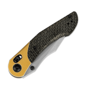 Kizer Clutch Lock Mini Mystic Paul Munko Nitro-V Aluminium+Burlap Micarta V3636A2 - KNIFESTOCK