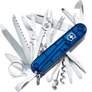 VICTORINOX SWISS CHAMP, bleu translucide 1.6795.T2 - KNIFESTOCK