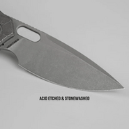 Vosteed Psyop Elmax Acid Etched &amp; Stonewashed,Dim Gray Titanium - KNIFESTOCK