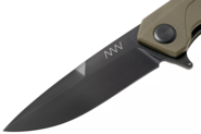 ANV Knives Z100, Black DLC/Plain edge, Olive G10 - KNIFESTOCK