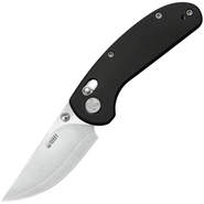 Kubey Sparrow Satin San Mai AUS-10 ,Black G10 KU449A - KNIFESTOCK