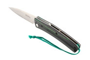Mcusta MC-193C Higonokami Friction Folder VG-10 San Mai, Green/Black Laminated Hardwood Handle - KNIFESTOCK
