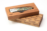 Lionsteel Opera Damast Heinsgringla Perlmuttgriff, Holzkiste 8800D MOP - KNIFESTOCK