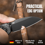 Kizer Clutch Lock Exist Nick Serrano Nitro V Micarta V3681A1 - KNIFESTOCK