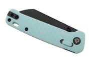 QPS Penguin Glyde 14C28N, nero, Manico: Ice cream blue FRN QS130GL-D2 - KNIFESTOCK
