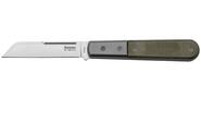 Lionsteel SheepFoot M390 blade,  green Canvas Handle, Ti Bolster &amp; liners CK0115 CVG - KNIFESTOCK