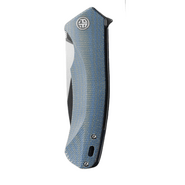 Petrified Fish PF838 Pub Satin D2 Blue Micarta PF838DBMS - KNIFESTOCK