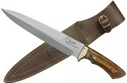 MUELA 228mm blade, double edge, full tang, beech stable wood and brass  RECOVA - KNIFESTOCK