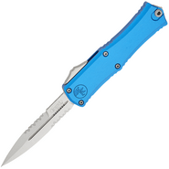 Microtech Hera® II Mini Bayonet Blue Stonewash Partial Serrated 1701M-11BL - KNIFESTOCK