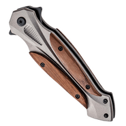 Magnum Starfighter XL Assisted 440A Aluminum w Cocobolo Wood Linerlock 06RY069 - KNIFESTOCK