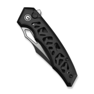 Anaaki Skeletonized Black Aluminum HandleBlack Stonewashed Nitro-V Blade - KNIFESTOCK