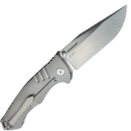 Bestech KEEN II S35VN, Stone Wash +Satin, Black white G10+Titanium, Black+White BT2301C - KNIFESTOCK