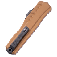 Microtech CYPHER II D/E BLACK PART SERRATE TAN 1242-2TA - KNIFESTOCK