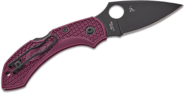 Spyderco DRAGONFLY 2 BURGUNDY LIGHTWEIGHT CTS-PD#1 BLACK BLADE PLAINEDGE - KNIFESTOCK