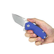 KUBEY Campe Nest Liner Lock EDC Flipper Knife Blue G10 Handle KU203D - KNIFESTOCK