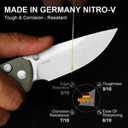 Kizer T1 BD Nitro-V,Satin,Micarta - KNIFESTOCK