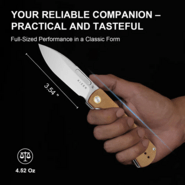 Kizer Retro | Nitro-V | Micarta &amp; Brass | - KNIFESTOCK