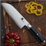 Dellinger Santoku Knife Okami 3 layers AUS10 18 mm - KNIFESTOCK