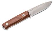 Lionsteel Fixed Blade Sleipner Steel stone washed, SANTOS wood handle, leather sheath B40 ST - KNIFESTOCK