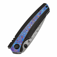 Kansept Raven Damascus,Blackwash Ti,Timascus K2109A4 - KNIFESTOCK