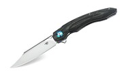 Bestech FANGA D2, Satin, Interlayer with Carbon Fiber and G10 BG18D - KNIFESTOCK