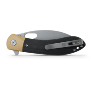 Vosteed Nightshade Elmax Stonewash Black Micarta &amp; Brass Bolster NSK002 - KNIFESTOCK