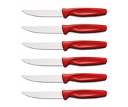 WUSTHOF coltello 6 pezzi, per pizza e bistecca, rosso - KNIFESTOCK