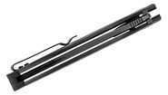 Petrified Fish PFB03 Stamp Black Stonewashed D2 Carbon Fiber With Black G10 PFB03DDW - KNIFESTOCK