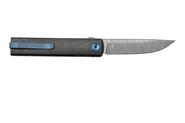 Couteau Pliant Fox Knives FOX CHNOPS DAMASTEEL DS93X, MANCHE ET ENTRETOISE EN TITANE PVD VIOLET FX-5 - KNIFESTOCK